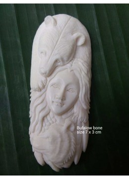 Wholesale Cheap Bali Cow Bone Carved Spirit Pendant