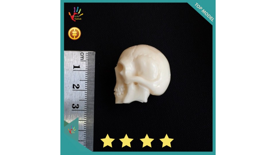 Balinese Bone Sculpture Skull Jewelry Making - Large