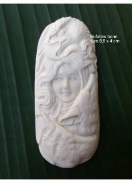 Direct Artist Balinese Ox Bone Carved Pendant