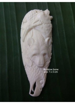 Wholesale Cheap Bali Cow Bone Carved Spirit Pendant