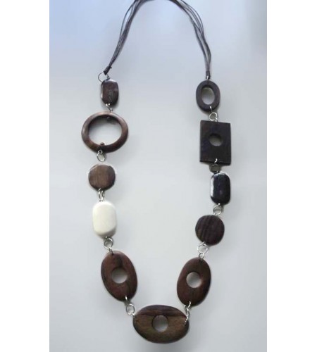 Sono Wood Combined Necklace