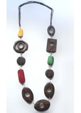 Sono Wood Combined Necklace