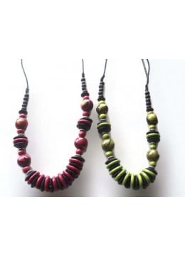 Wood Beads Colour Necklace