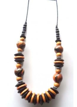 Wood Beads Colour Necklace