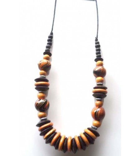 Wood Beads Colour Necklace