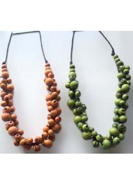 Wood Beads Colour Necklace