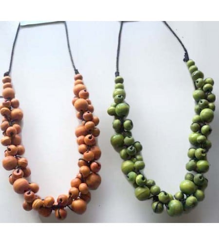 Wood Beads Colour Necklace