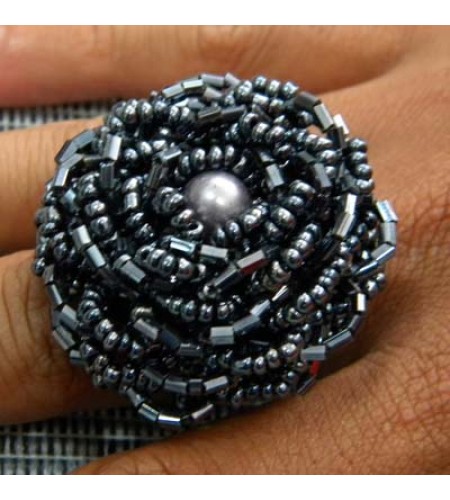 Ring Beaded Flower