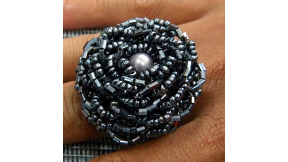 Ring Beaded Flower