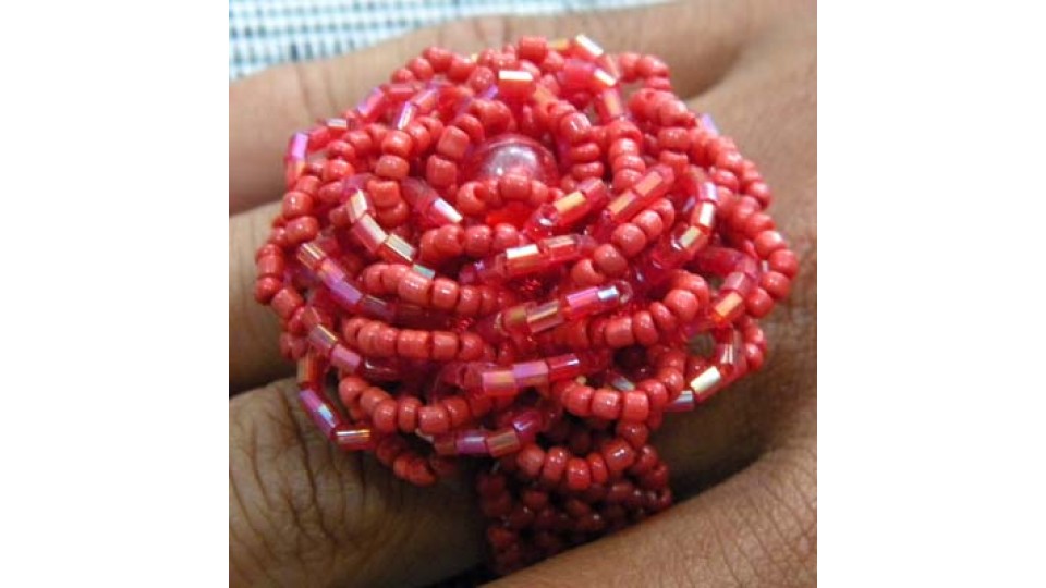 Ring Beaded Flower