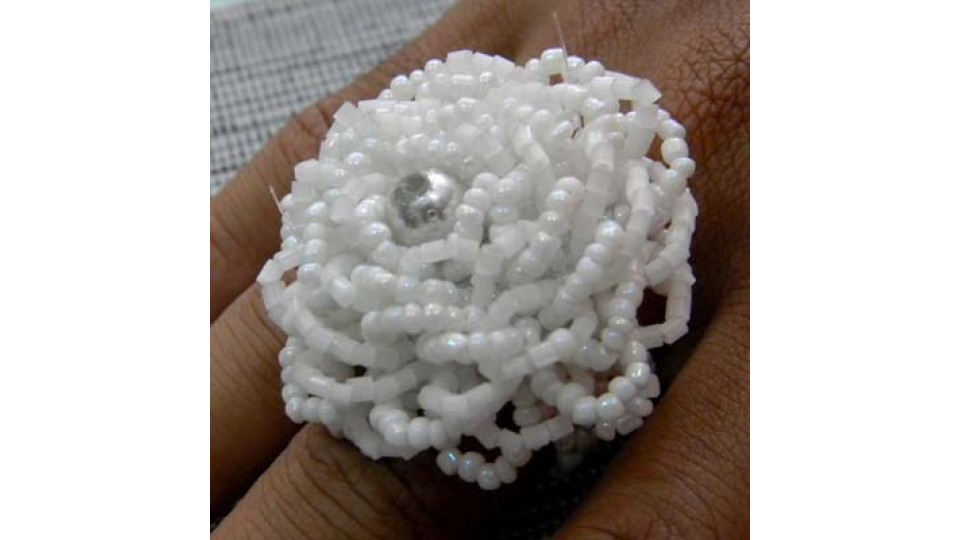 Ring Beaded Flower