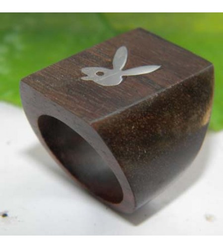 Bali Wood Ring Stainless