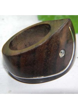 Bali Wood Ring Stainless