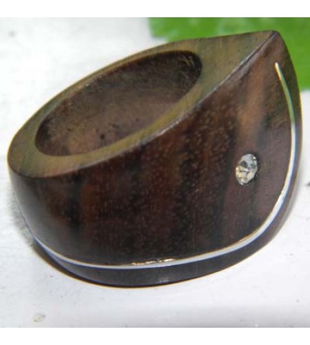 Bali Wood Ring Stainless