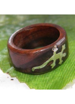 Bali Wood Ring Stainless