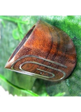 Bali Wood Ring Stainless