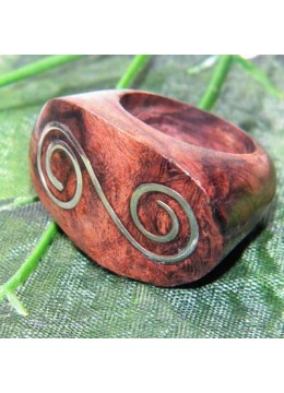 Bali Wooden Ring Stainless