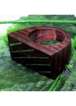 Bali Wooden Ring Stainless