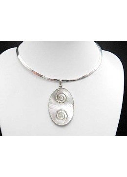 Affordable Pendant Seashell Carving Sterling Silver 925