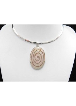 Affordable Pendant Shell Carving Sterling Silver 925