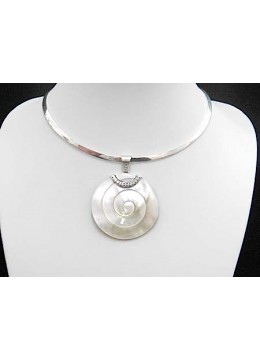 Affordable Pendant Shell Carving Sterling Silver 925