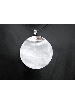 Beautiful Mop Sea Shell Pendant With Sterling Silver Silver 925 From Artisans