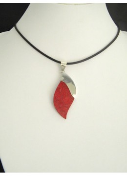 Beautiful Red Coral Pendant With Silver 925 Wholesale