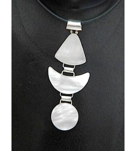 Mop Sea Shell Pendant With Sterling Silver Pendant 925 From Artisans