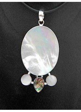 Mop Sea Shell Pendant With Sterling Silver Pendant 925 From Artisans