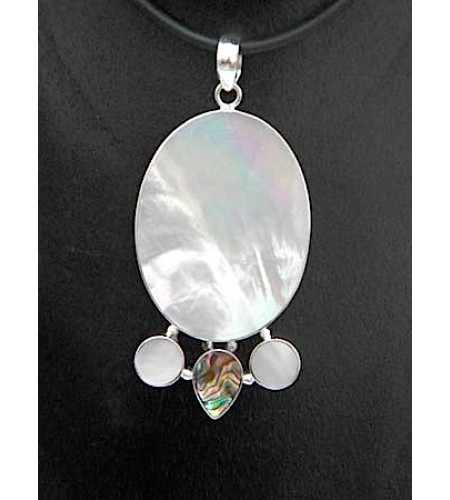 Mop Sea Shell Pendant With Sterling Silver Pendant 925 From Artisans