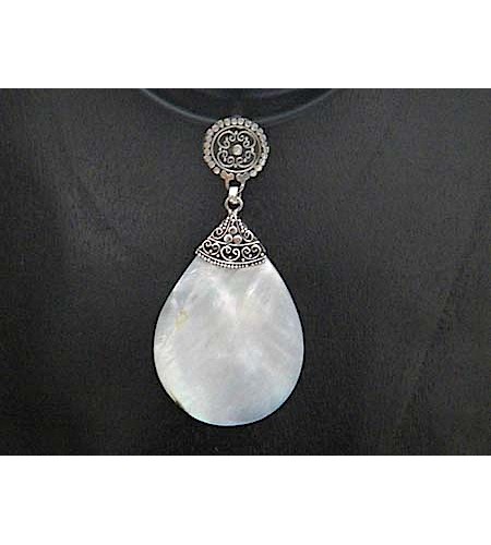 Mop Shell Pendant With Silver Jewelry 925 Direct Bali Sourcing