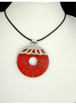 Red Coral Pendant With Silver Jewelry 925 Wholesale