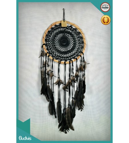 Best Selling Large Rattan Black Hanging Dream Catcher Crochet