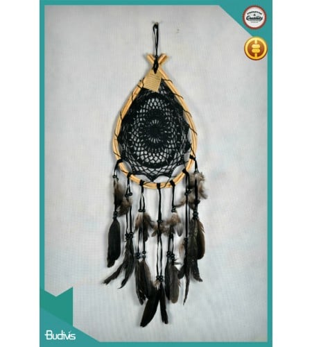 Black Dripping Dream Catcher, Dream Catcher, Crochet Dream Catcher For Sale