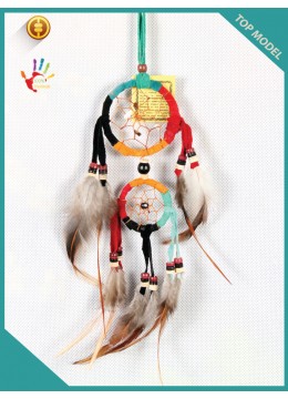 Double Mini Multicolor Crochet Dream Catcher, Dream Catcher, Dream Catcher