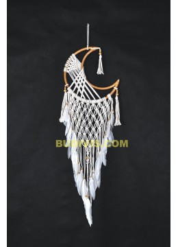 Half Moon Design Lace Wall Hanging Dream Catcher, Home Decoration