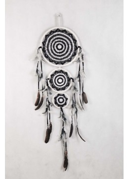 Triple Black And White Dream Catcher, Dream Catcher, Dream Catcher