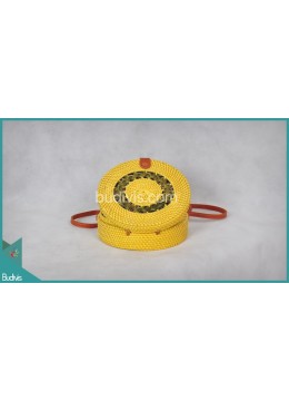 Bali Original Round Bag Yellow Synthetic Rattan