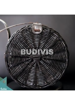 Black Hand Woven Natural Atha Round Bag Best Seller