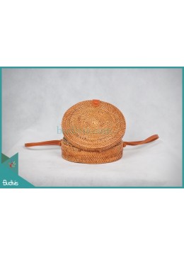 Original Bali Round Bag Full Rattan Natural