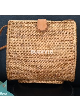 Sibuyan Brown Bali Rattan Bag, Hand Woven Rattan Bag