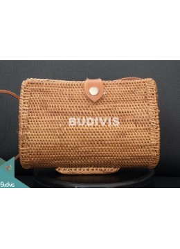 Sibuyan Brown Bali Rattan Bag With Stand, Hand Woven Rattan Bag