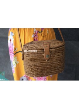 Vintage Rattan Bag, Summer Shoulder Bag, Woven Basket