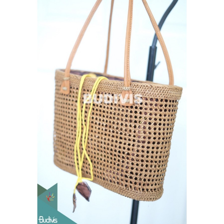 Buy Macrame Market Bag Bamboo Handles Shopping Tote Bag Bohemian Online in  India 