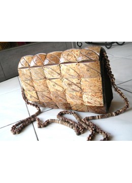 Coco Bag Natur Beaded Handle