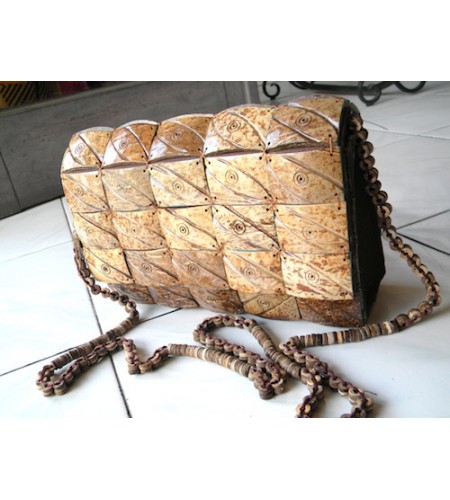 Coco Bag Natur Beaded Handle