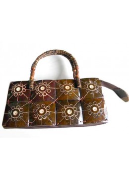 Coconut Handbag Beaded Handle, Coconut Souvenir Bags, Bali Handbag