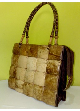 Coconut Handbag Beaded Handle, Coconut Souvenir Bags, Bali Handbag