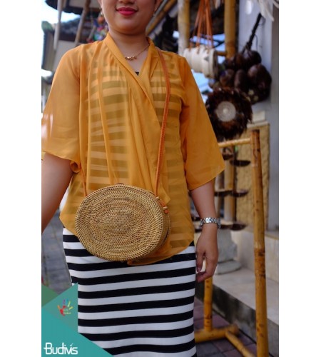 Oval on sale rattan bag