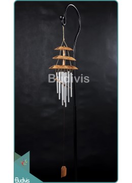 Three-Layer Bamboo Roof Aluminum Wind Chime